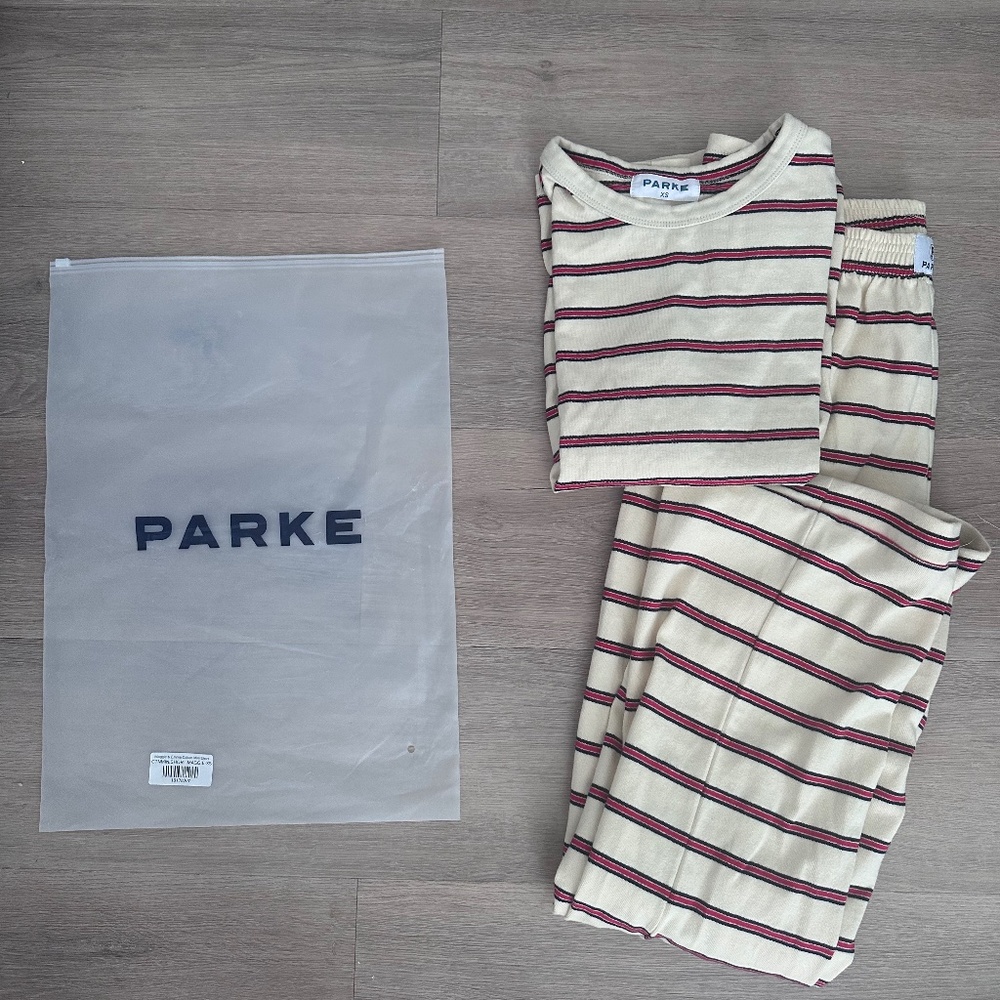 Parke striped tshirt and pants in red
